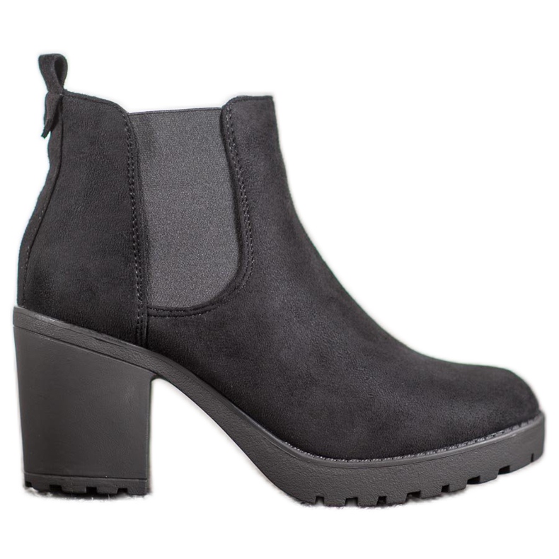 SHELOVET Botas chelsea confortáveis preto