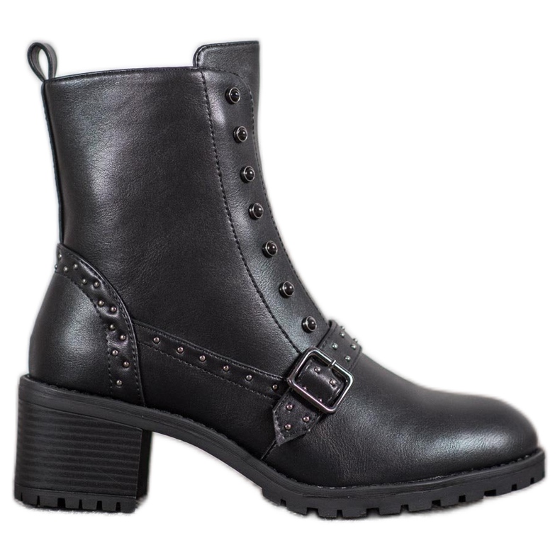 SHELOVET Botas pretas em um poste preto