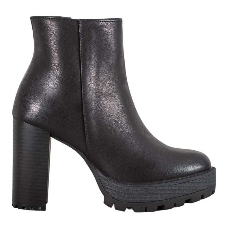 Small Swan Botas pretas na plataforma preto