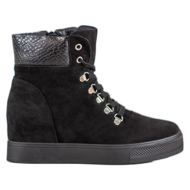 Bestelle Botas de cunha elegantes preto