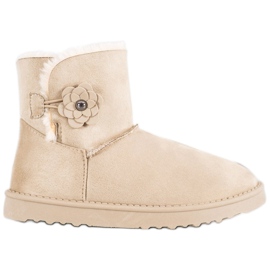 SHELOVET Mukluki com flor castanho