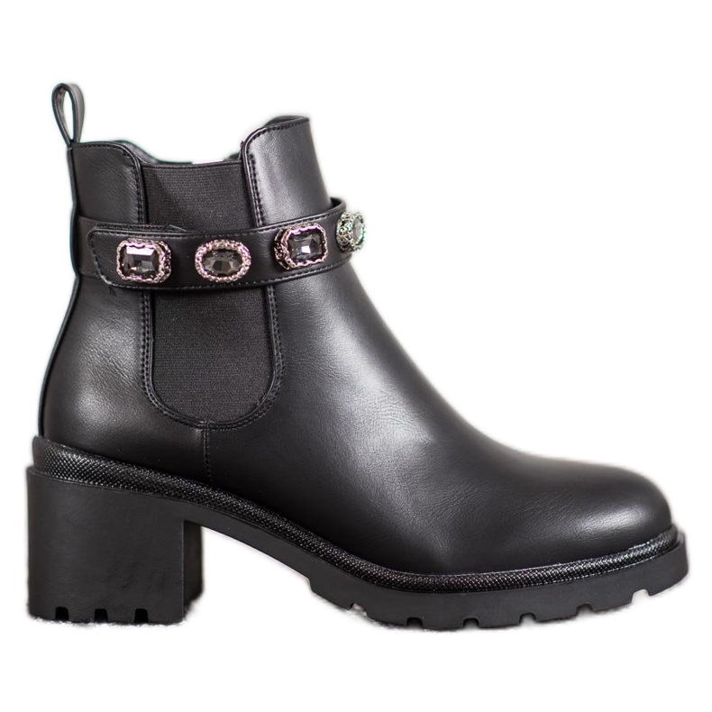 Forever Folie Botas chelsea com cinto decorativo preto