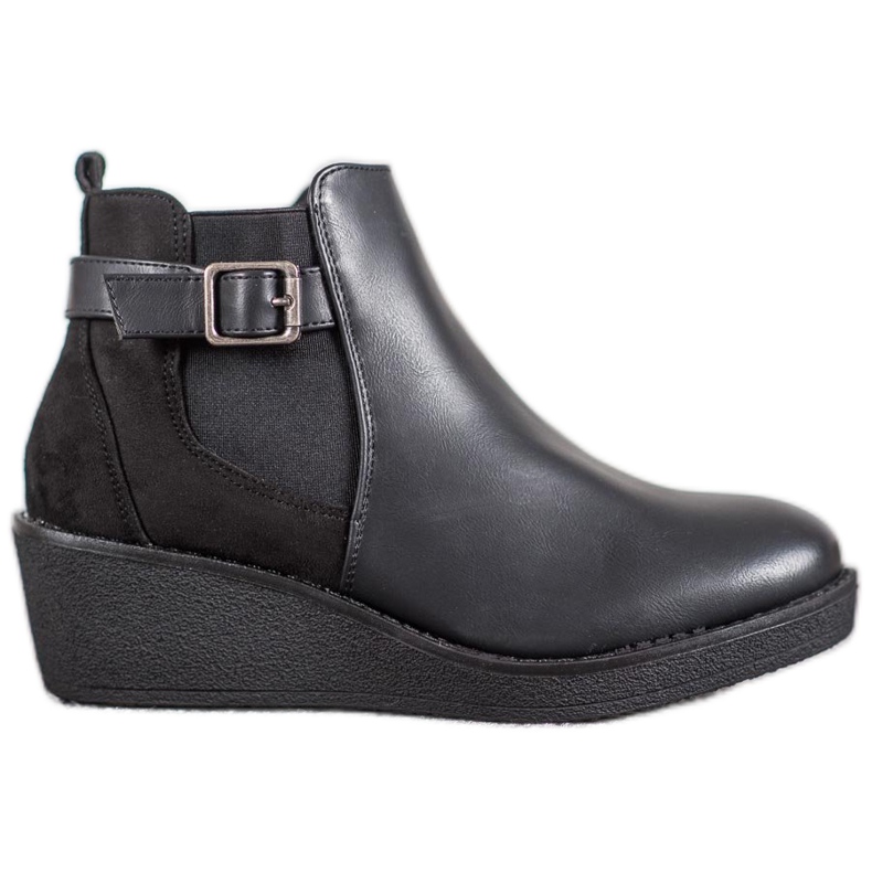 Anesia Paris Botas de cunha confortáveis preto