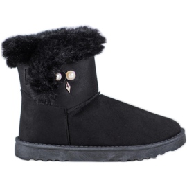 SHELOVET Botas de neve com pérolas preto