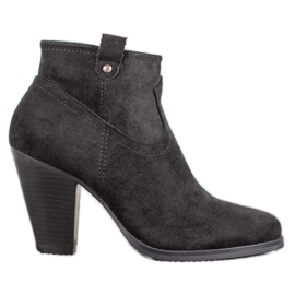 Ideal Shoes Botas pretas casuais preto