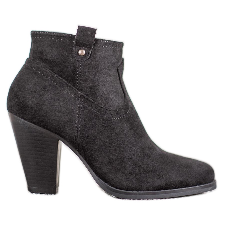 Ideal Shoes Botas pretas casuais preto