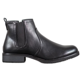 J. Star Botas pretas de salto plano preto
