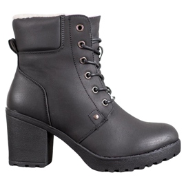J. Star Botas casuais com gravatas preto