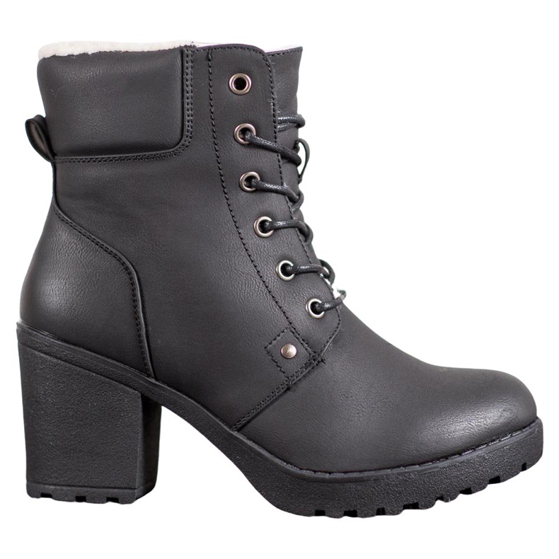 J. Star Botas casuais com gravatas preto