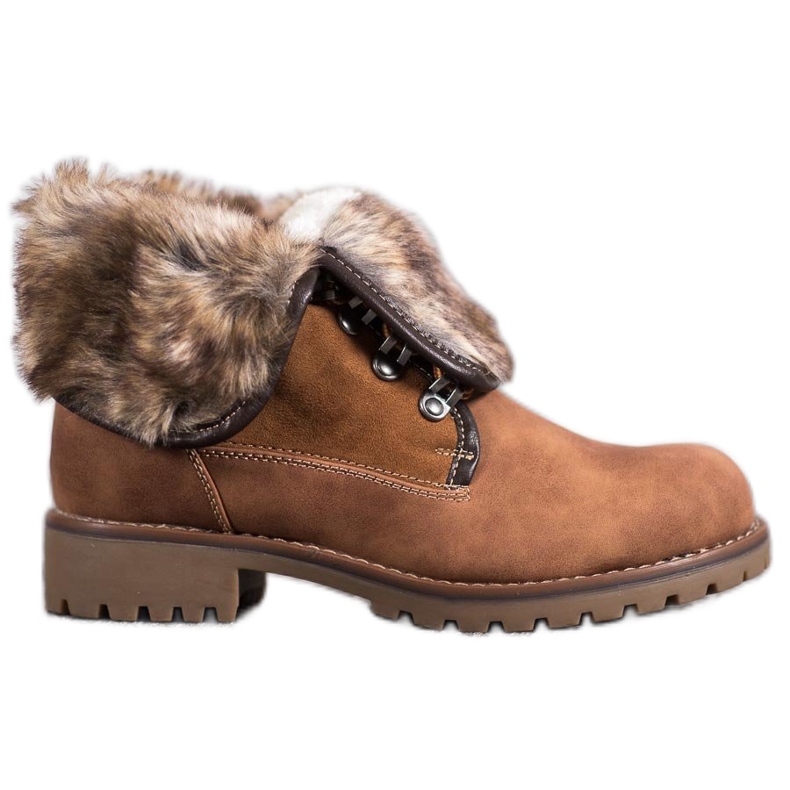 SDS Botas com haste enrolada castanho SDS Botas com haste enrolada castanho