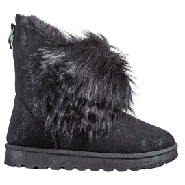 Bella Paris Botas de neve com pele preto Bella Paris Botas de neve com pele preto