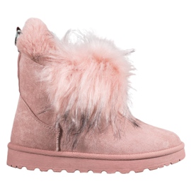 Bella Paris Botas de neve com pele rosa Bella Paris Botas de neve com pele rosa