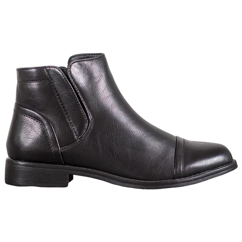 J. Star Botas elegantes de salto plano preto