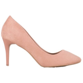 Comer Salto de camurça rosa Comer Salto de camurça rosa