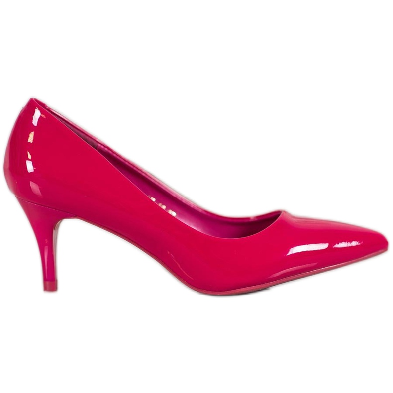 Comer Salto Envernizado Confortável vermelho