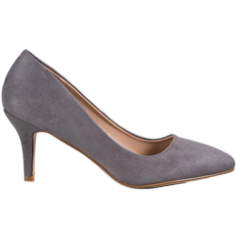 SHELOVET Bombas de camurça cinza