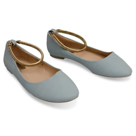 Bailarinas Uma linda decoração no tornozelo A607 Azul