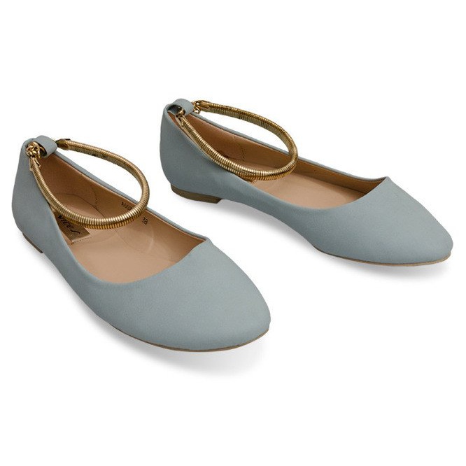 Bailarinas Uma linda decoração no tornozelo A607 Azul