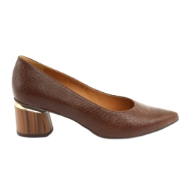 Sapatos Pumps para mulher marrom / pitão Anis 3697