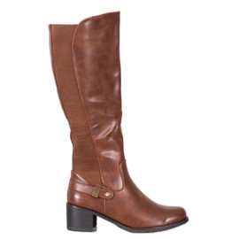 Abloom Botas de equitação elegantes marrom