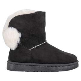 Bella Paris Botas de neve com pompons preto