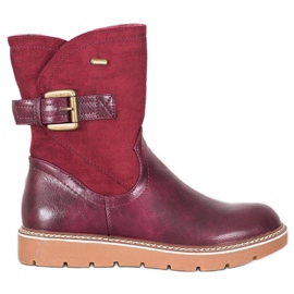 Ideal Shoes Botas na plataforma vermelho