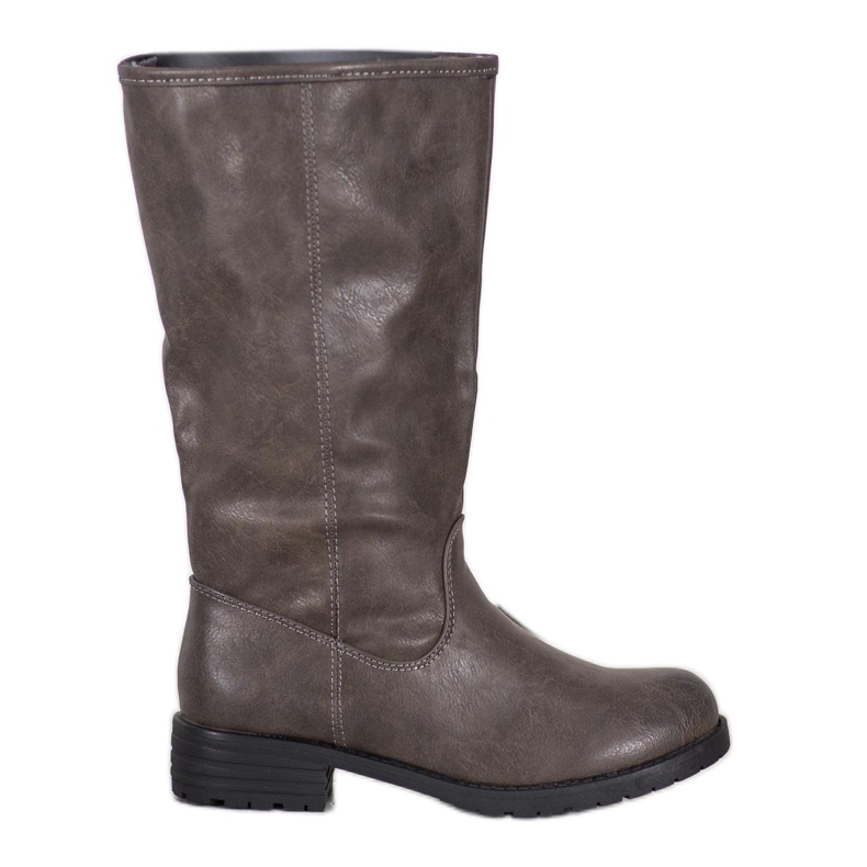 SDS Botas confortáveis com couro ecológico castanho SDS Botas confortáveis com couro ecológico castanho