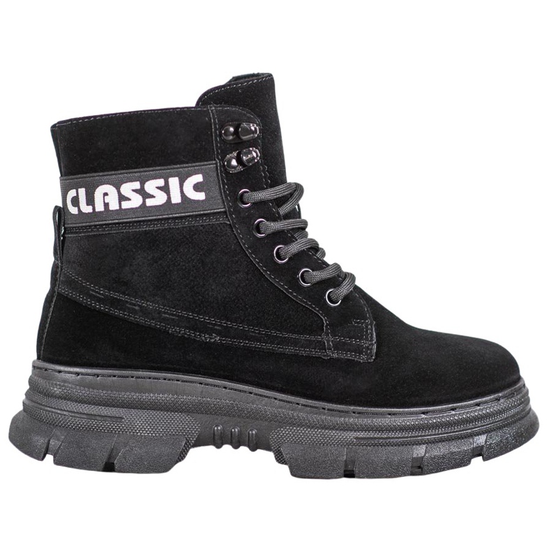 Bella Paris Botas de plataforma clássicas preto