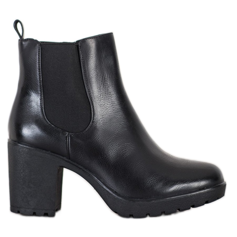 Bella Paris Botas quentes de salto alto preto