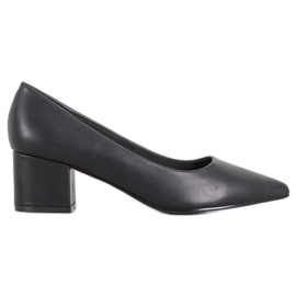 Ideal Shoes Bombas pretas elegantes preto