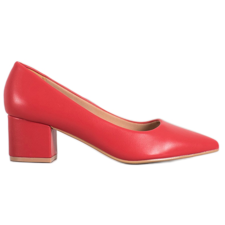 Ideal Shoes Bombas Vermelhas Elegantes vermelho