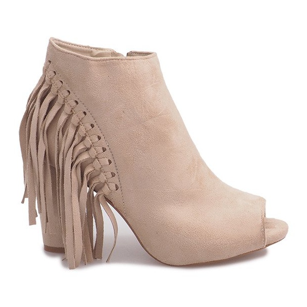 Botas abertas em um poste 1526-3 bege