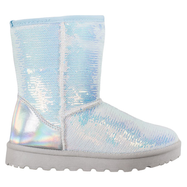 SHELOVET Mukluki com lantejoulas branco