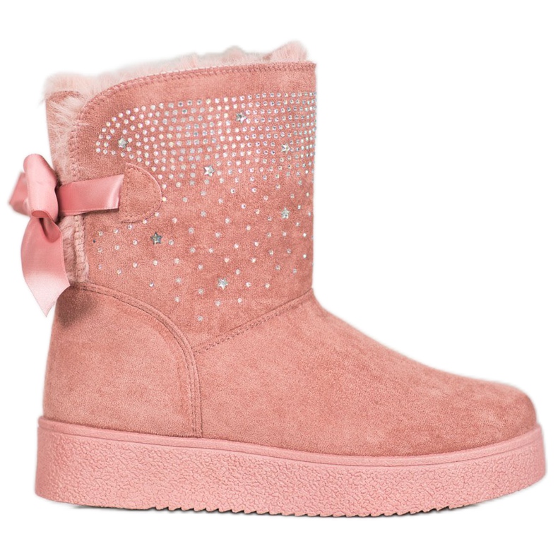 SHELOVET Mukluki com Zircônia Cúbica rosa