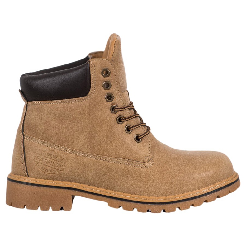 Haver Botas de caminhada com couro ecológico castanho