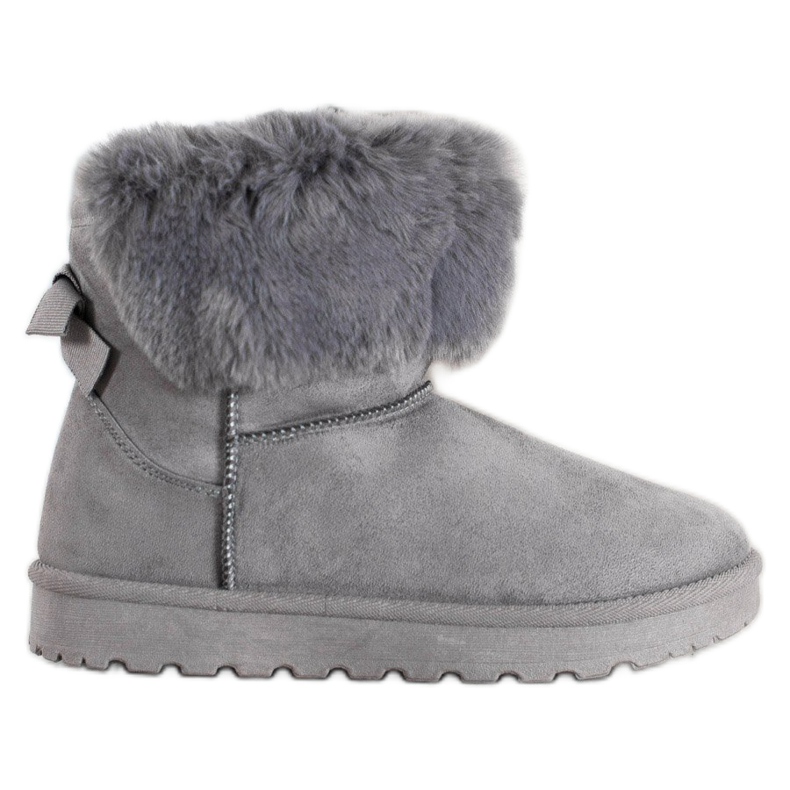 SHELOVET Mukluki Com Pele cinza