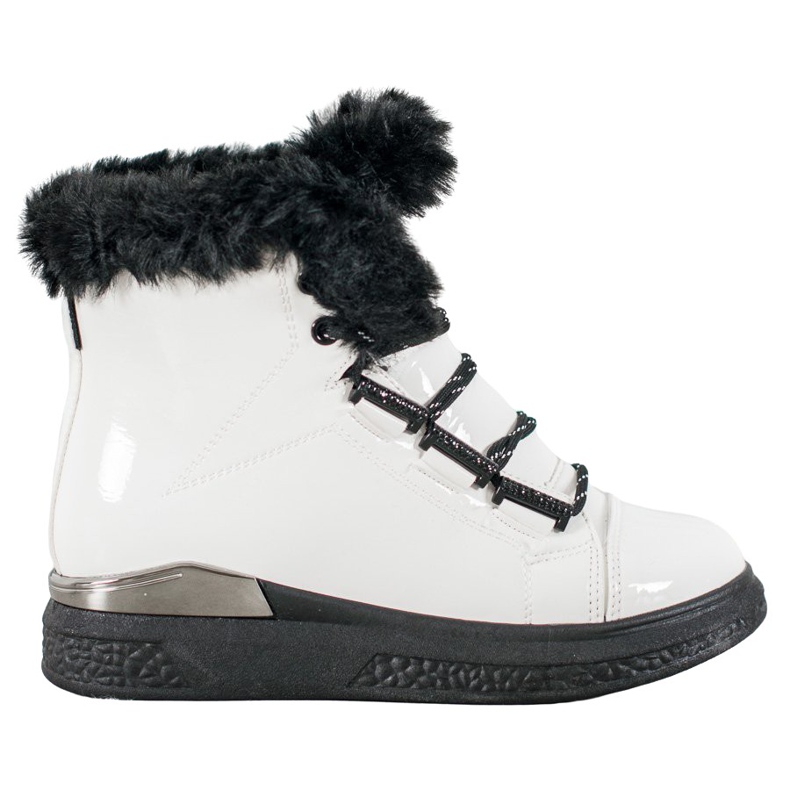 Bella Paris Botas de neve brancas branco