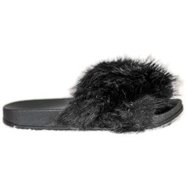 SHELOVET Chinelos de pele confortáveis preto