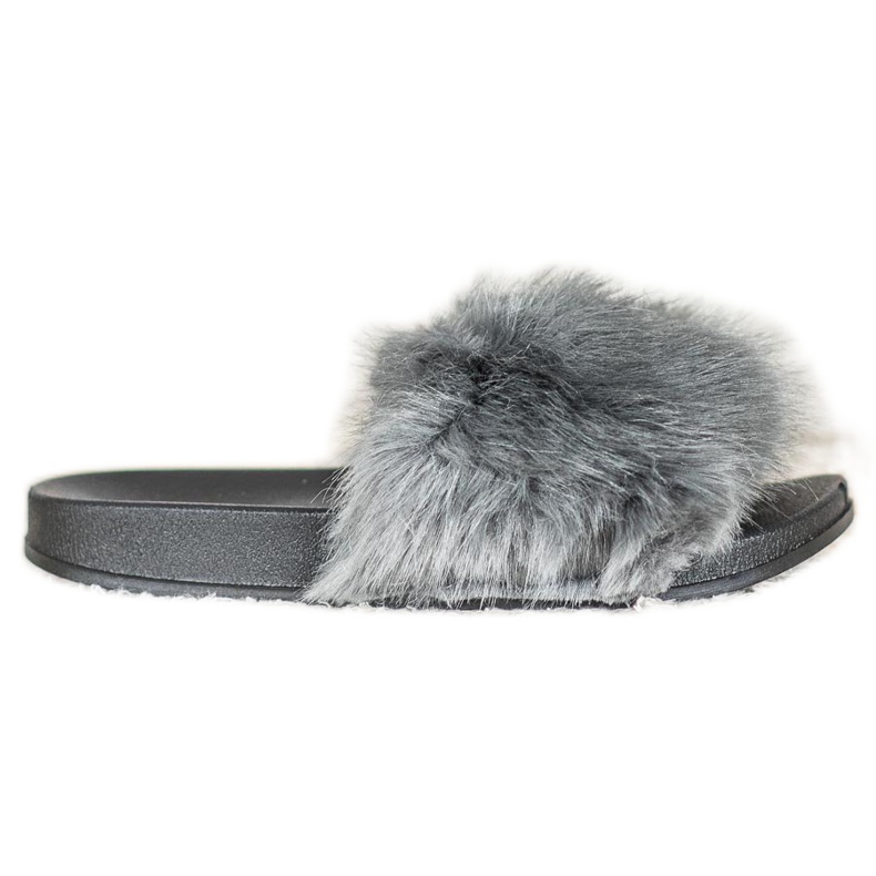 SHELOVET Chinelos de pele confortáveis cinza