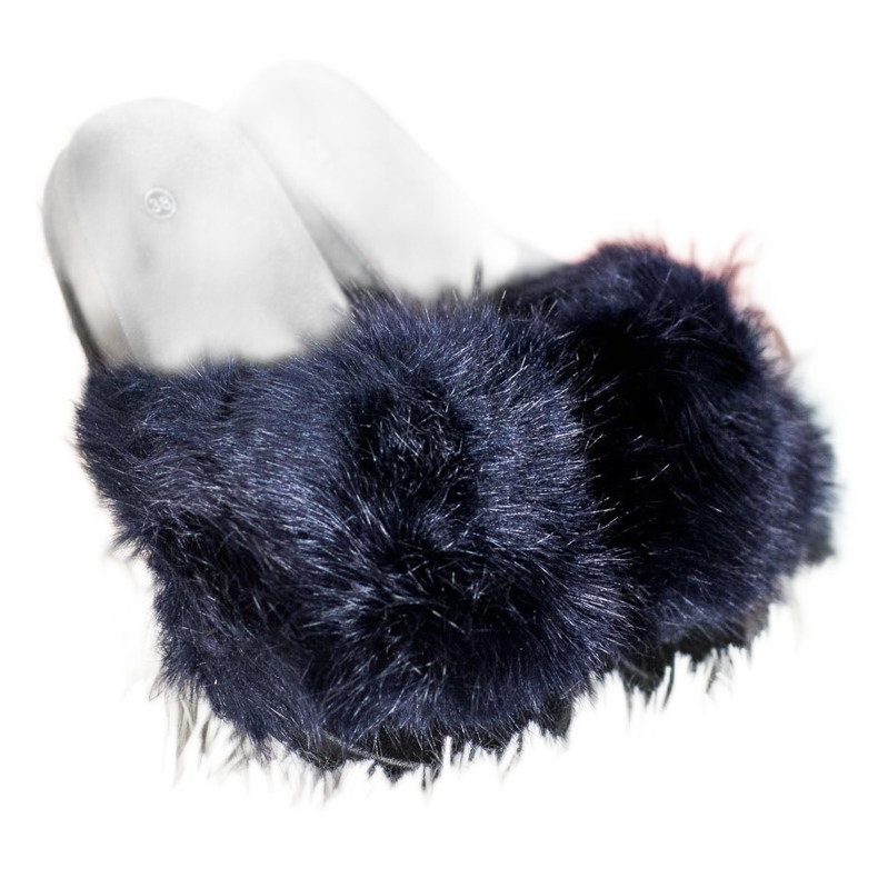 SHELOVET Chinelos de pele confortáveis azul