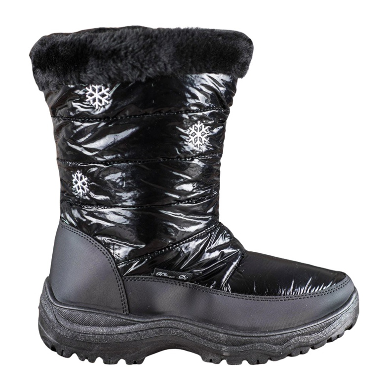 SHELOVET Botas de neve confortáveis ​​com pele preto