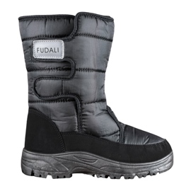 SHELOVET Botas de neve quente com velcro preto