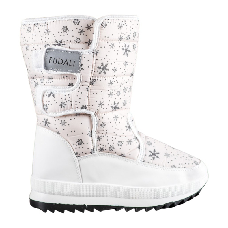 SHELOVET Botas de velcro para neve branco
