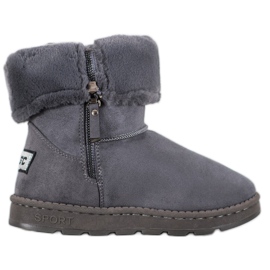 Bona Mukluki com roll-up superior cinza