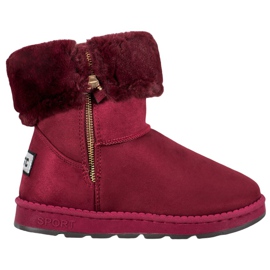 Bona Mukluki com roll-up superior vermelho