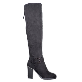 SDS Botas Elegantes Com Fivela preto