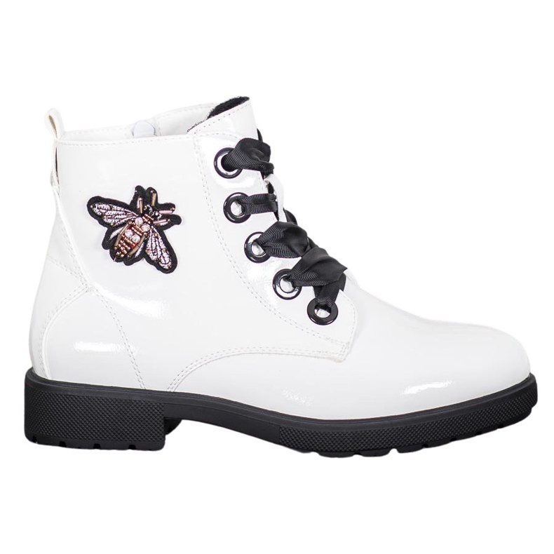 Sergio Leone Botas com aplicativo branco