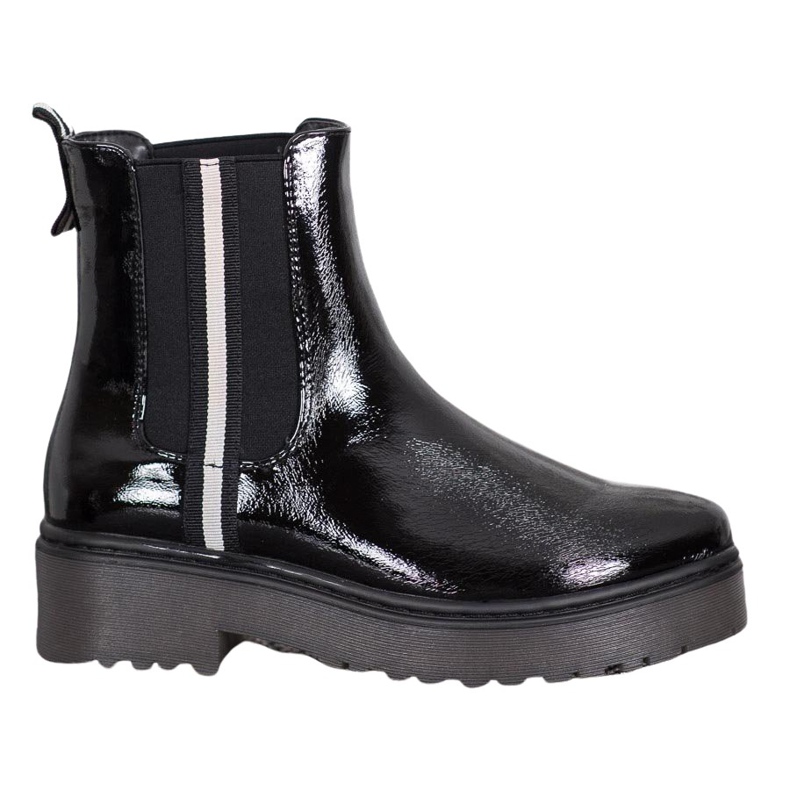 Sergio Leone Botas Laquered Fashion Chelsea preto