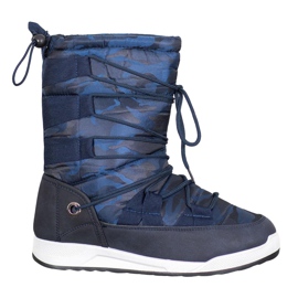 Small Swan Botas de neve camo azul