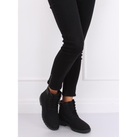 Botas de madeira para mulher negra W-3033 Black II Type preto Botas de madeira para mulher negra W-3033 Black II Type preto